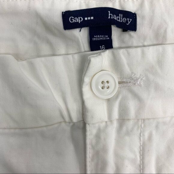 Gap Hadley White Twill Shorts size 16 - Picture 3 of 5